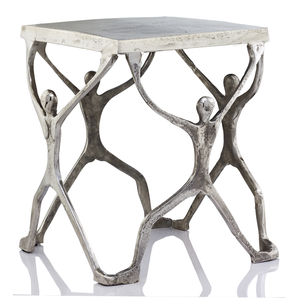 354659 18 x 18 x 18 in. Buffed Caballero Man Figure Table