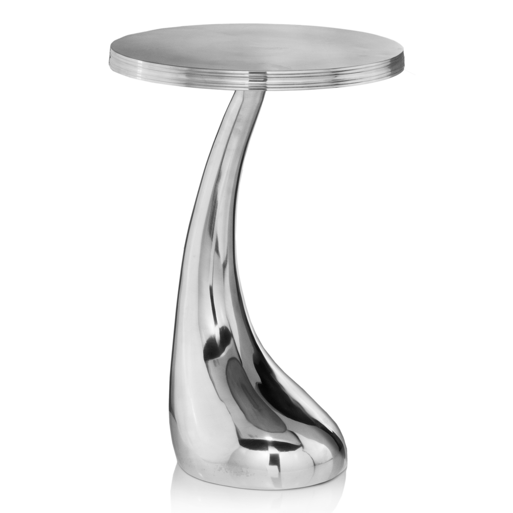 15 x 15 x 21 in. Buffed Recodo Curve Foot Table