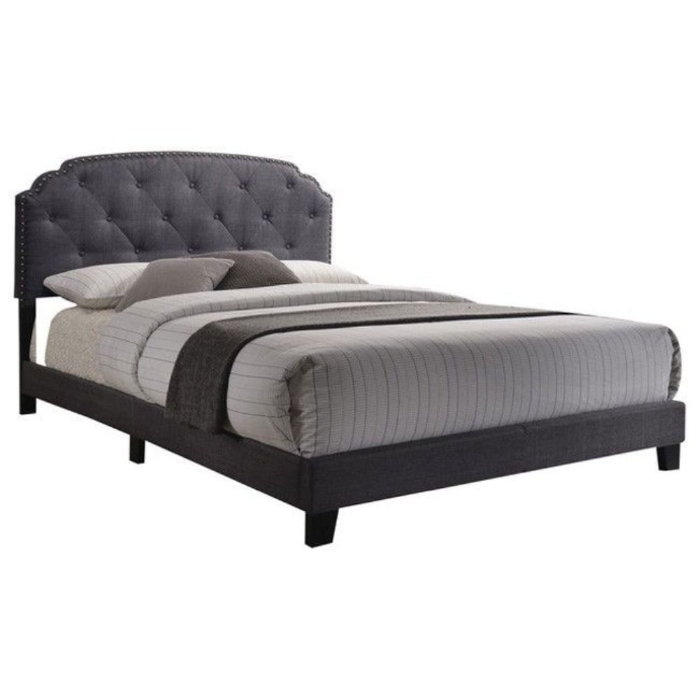 286159 83 x 64 x 50 in. Queen Gray Fabric Bed