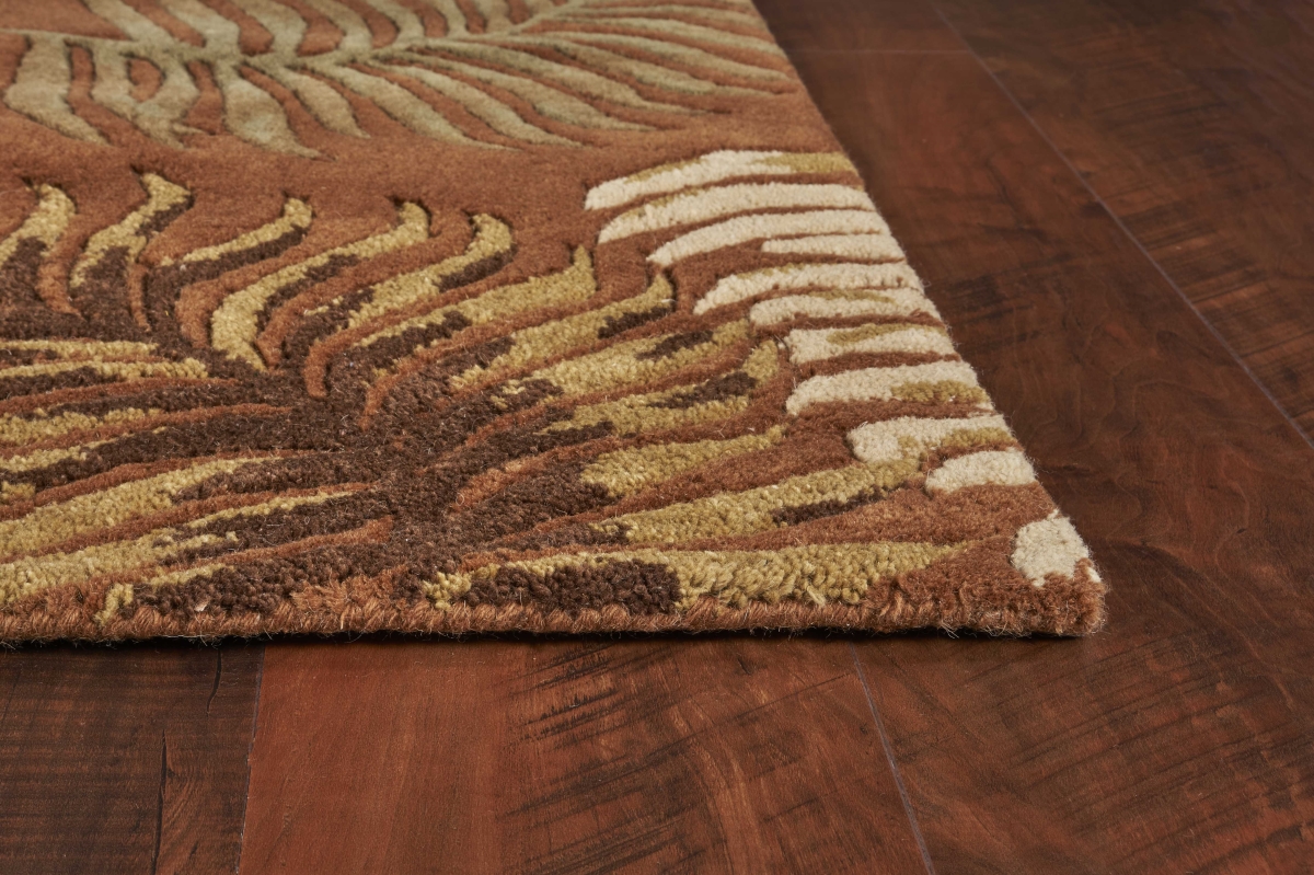 352448 3 ft. 3 in. x 5 ft. 3 in. Wool Rust Area Rug