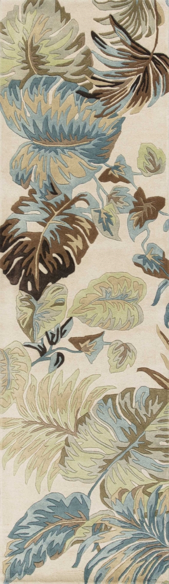 2 ft. 3 in. x 8 ft. Runner Wool Ivory & Blue Area Rug