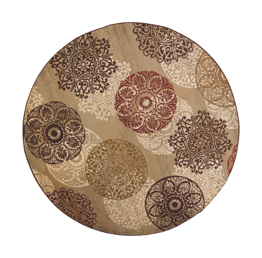 352530 7 ft. 7 in. Round Polypropylene Sage Area Rug