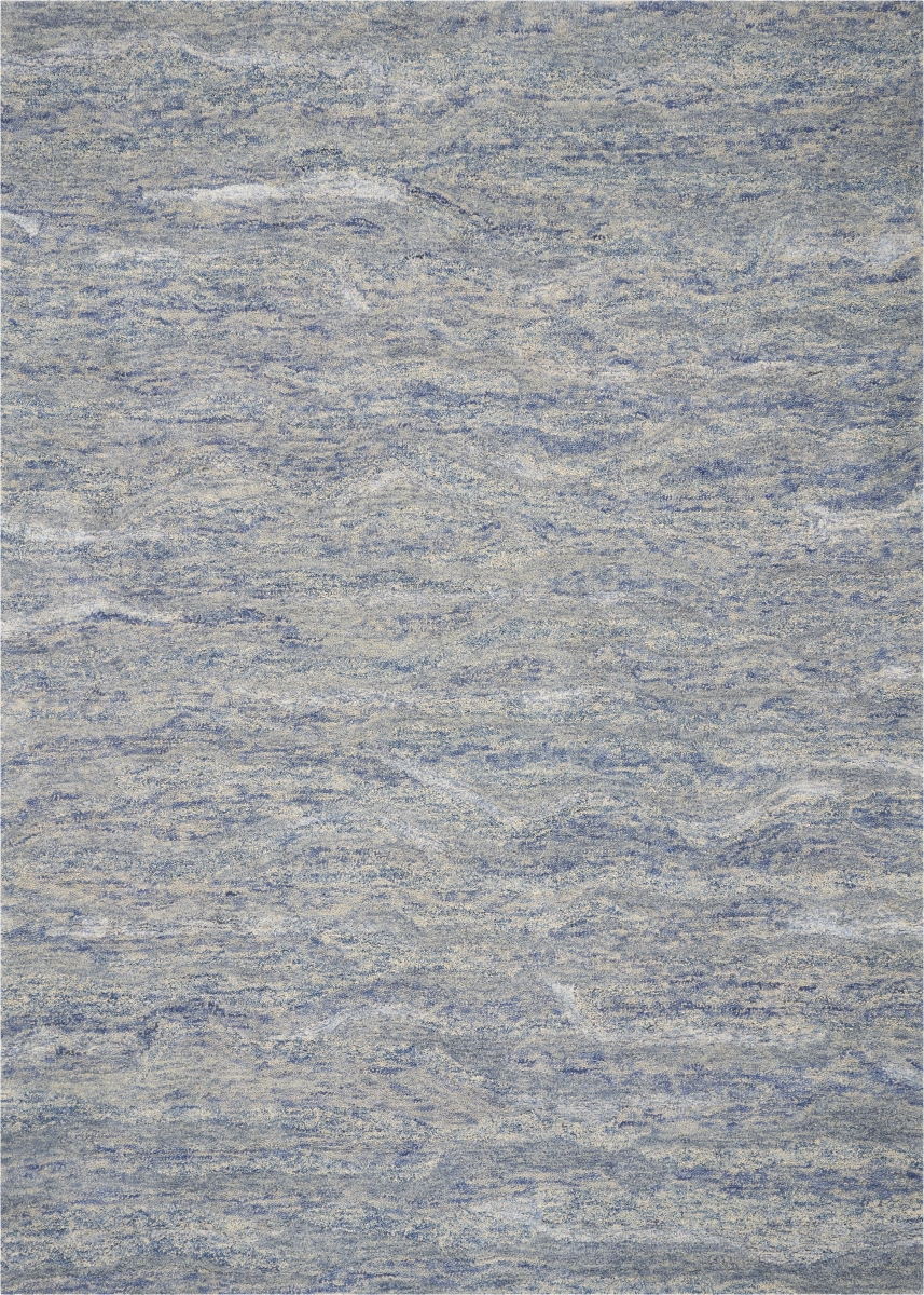 Wool & Viscose Ocean Blue Area Rug - 5 x 7 ft.