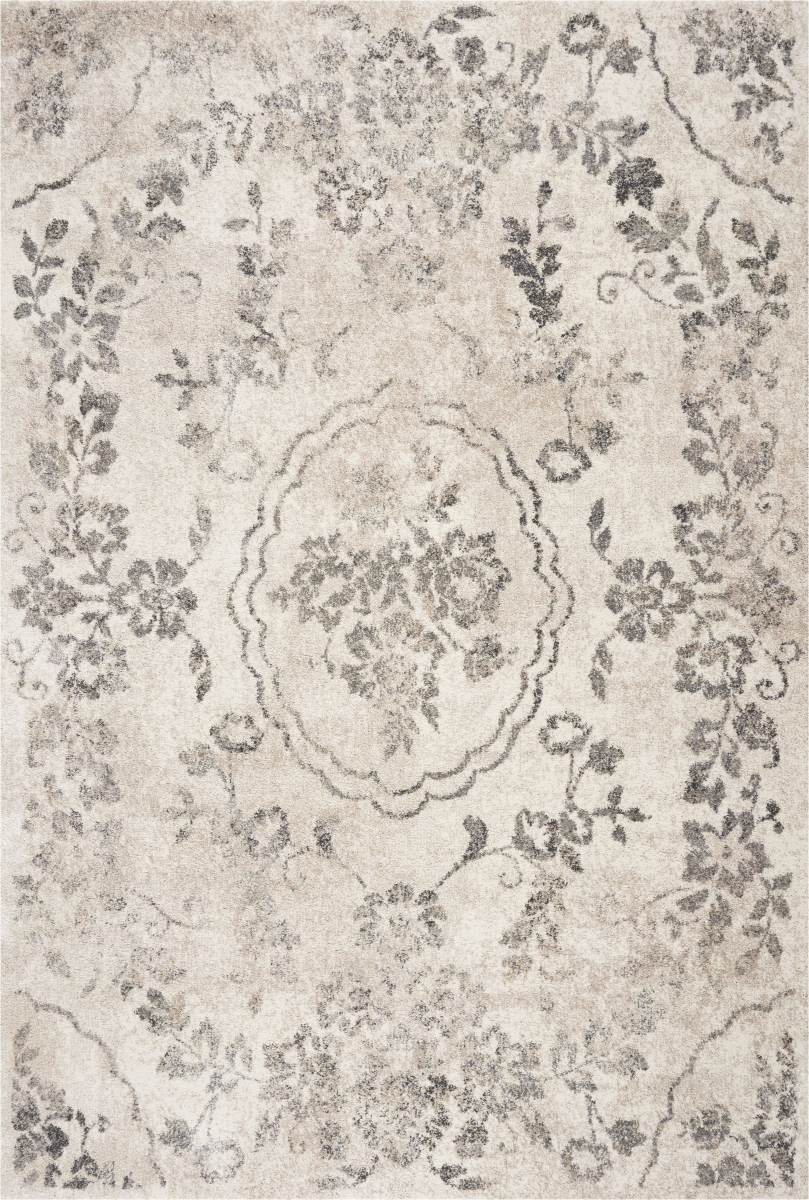 3 ft. 3 in. x 4 ft. 11 in. Polypropylene Grey Area Rug