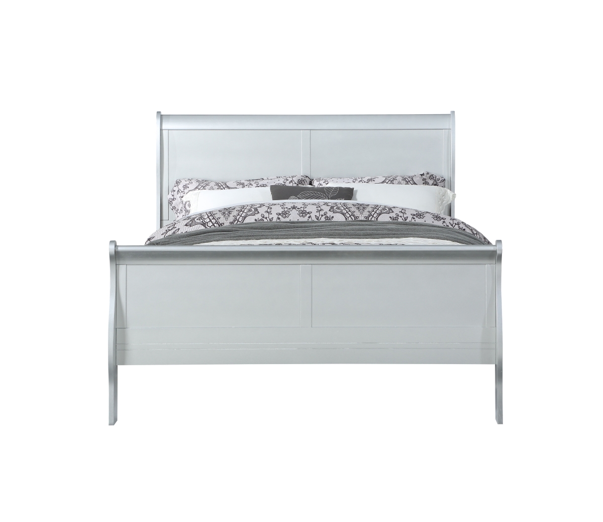 80 x 90 x 47 in. Platinum Wood King Bed