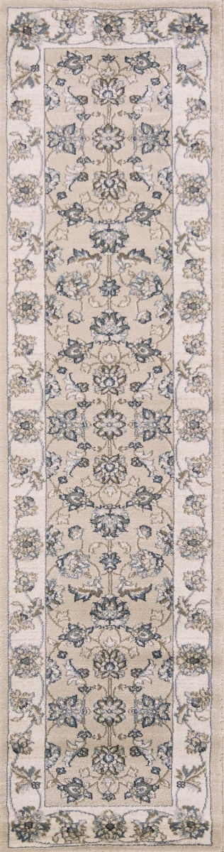 353443 2 ft. x 7 ft. 7 in. Runner Polypropylene Beige & Ivory Area Rug