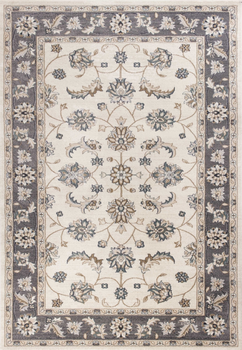 5 ft. 3 in. x 7 ft. 7 in. Polypropylene Ivory & Grey Area Rug
