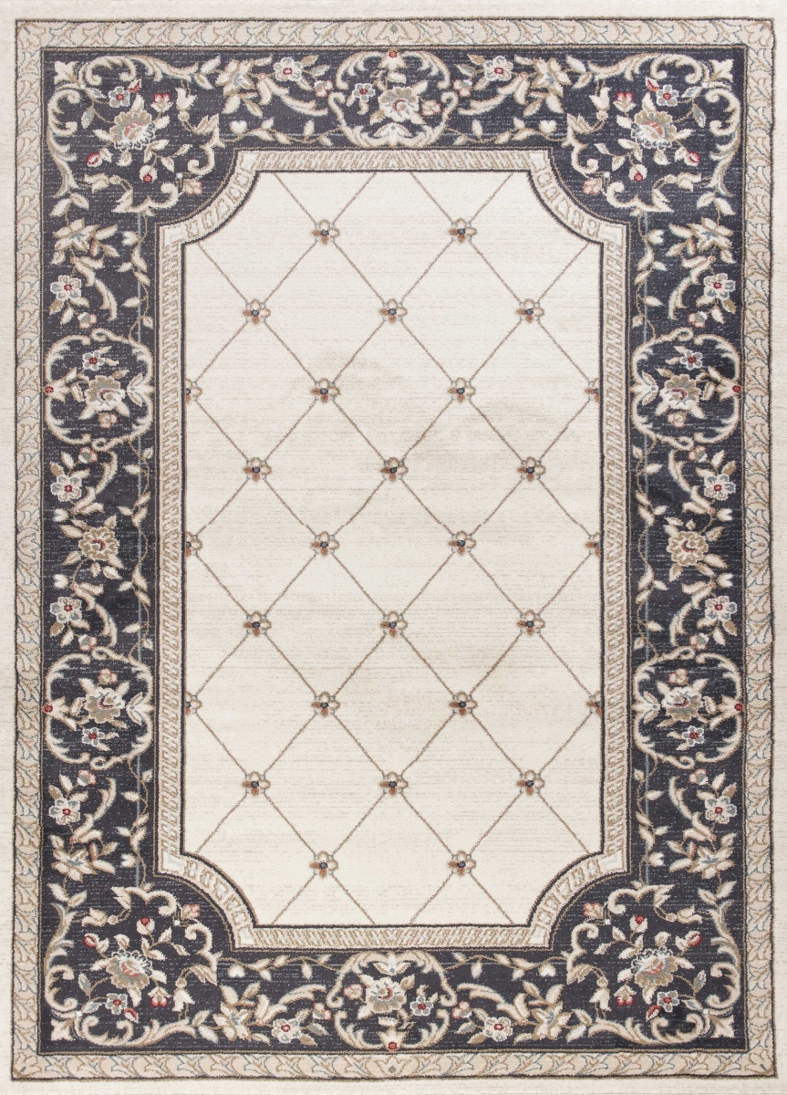 9 x 12 ft. Polypropylene Ivory & Grey Area Rug