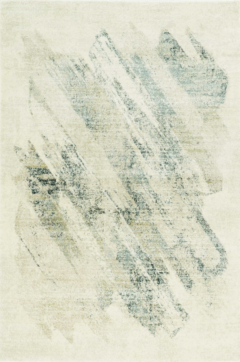 353911 3 ft. 3 in. x 4 ft. 11 in. Polypropylene Ivory & Grey Area Rug