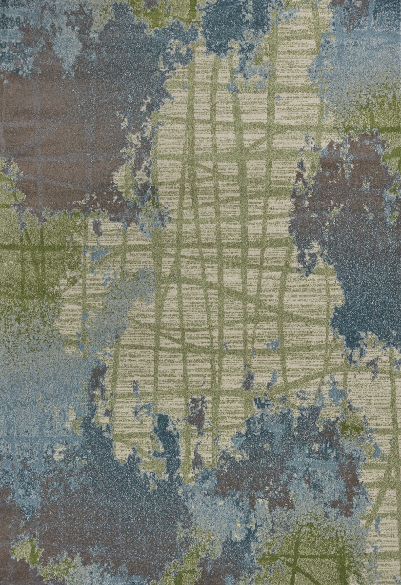 7 ft. 10 in. x 10 ft. 10 in. Polypropylene Green & Blue Area Rug