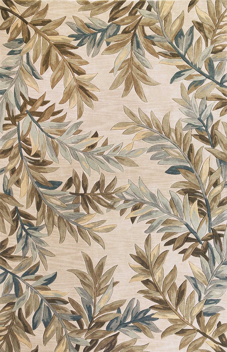 350208 7 ft. 6 in. Round Wool Ivory Area Rug