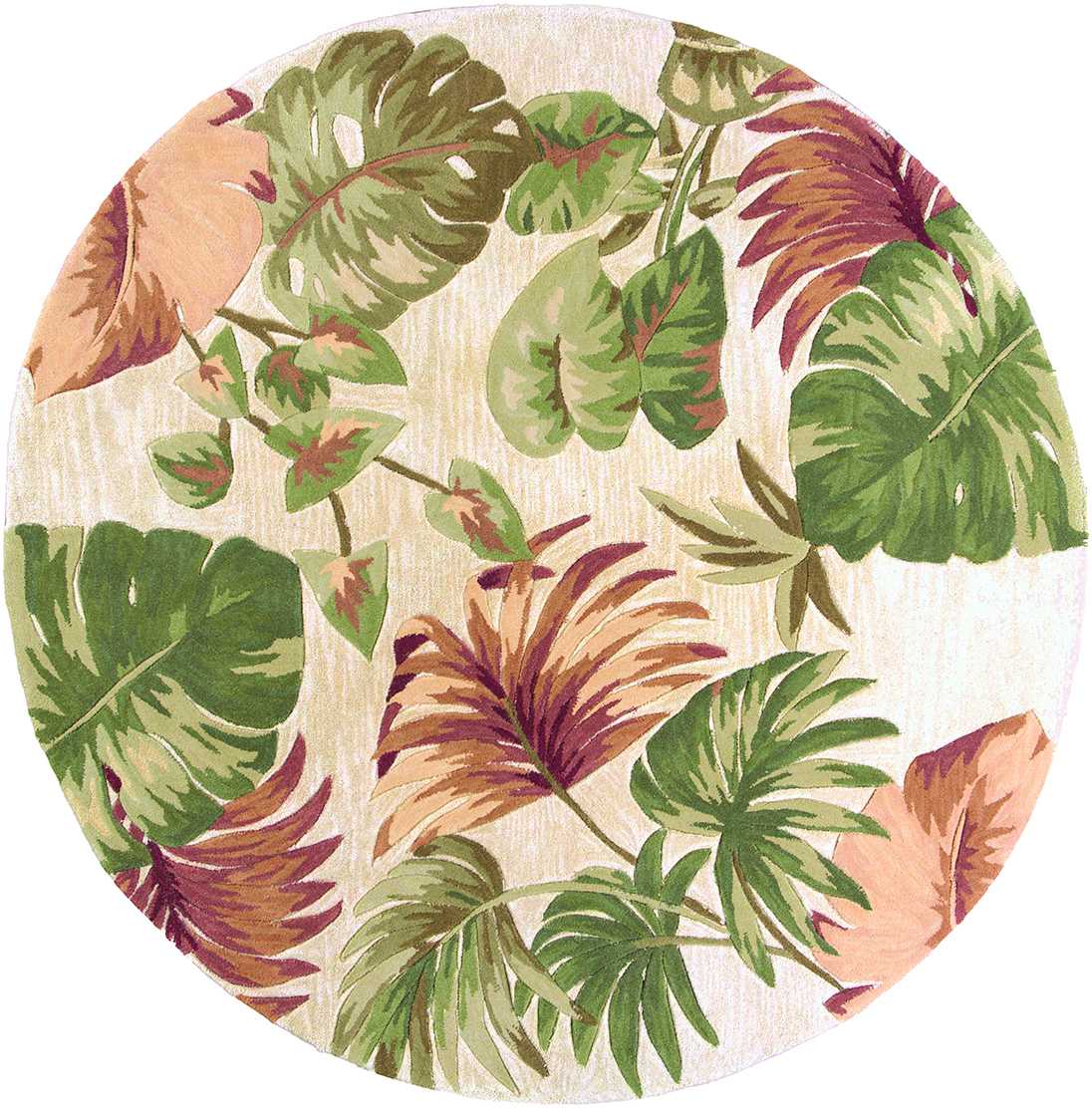 7 ft. 6 in. Round Wool Beige Area Rug