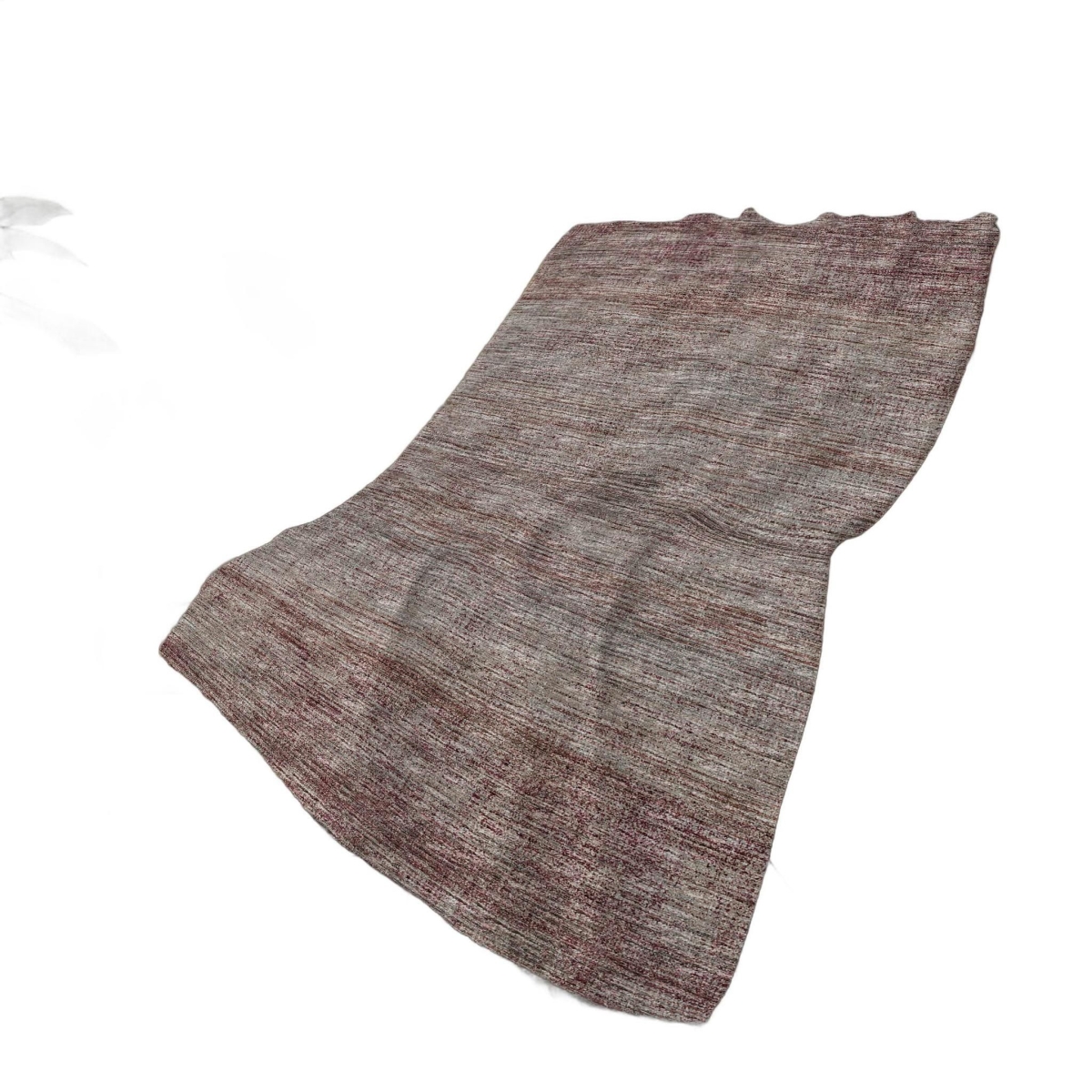 699005 50 x 70 in. Burgundy & Beige Abstract Polyester Woven Plush Throw Blanket