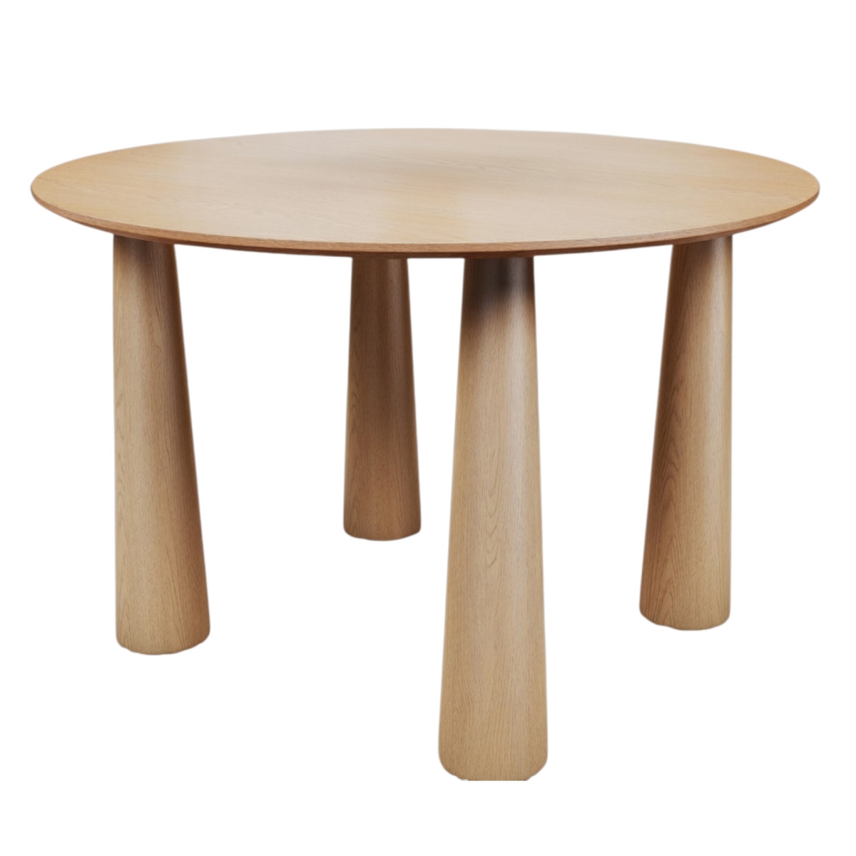 721120 52 in. Natural Wood Round Top Dining Table