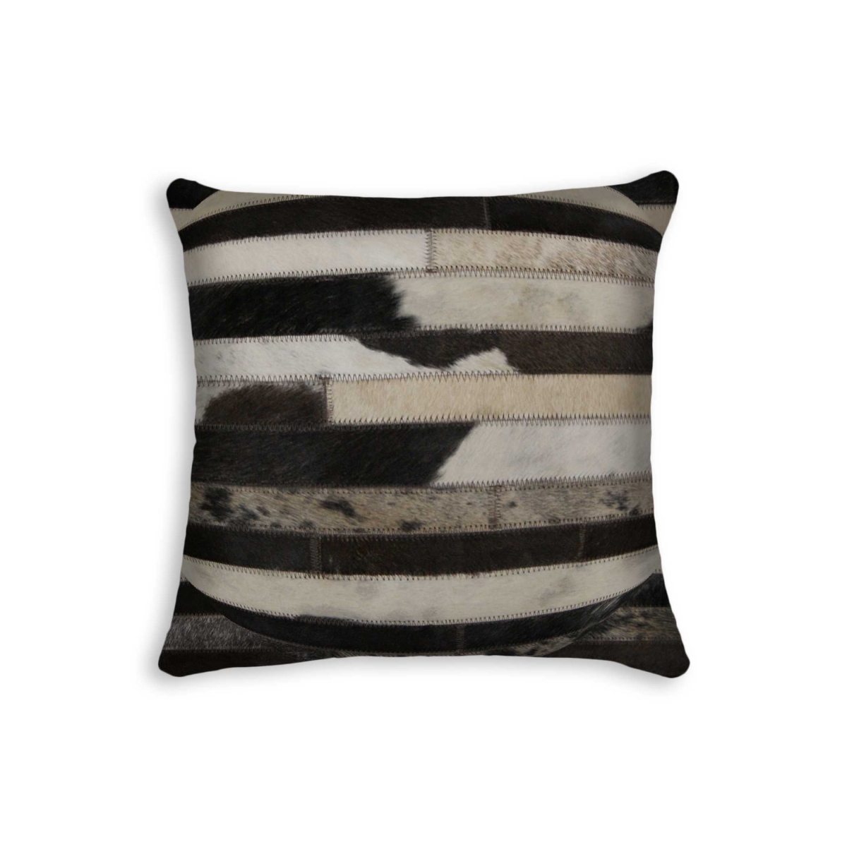 328265 18 x 18 x 5 in. Modern Tricolor Torino Kobe Cowhide Pillow