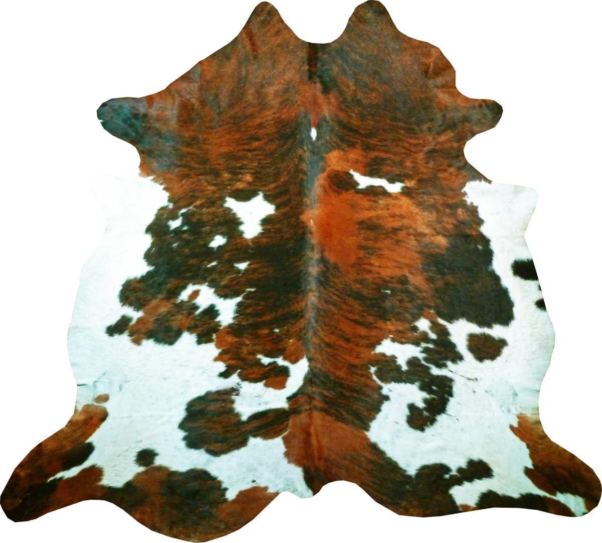 334412 Tri-Colored Brindle Brazilian Cowhide Rug