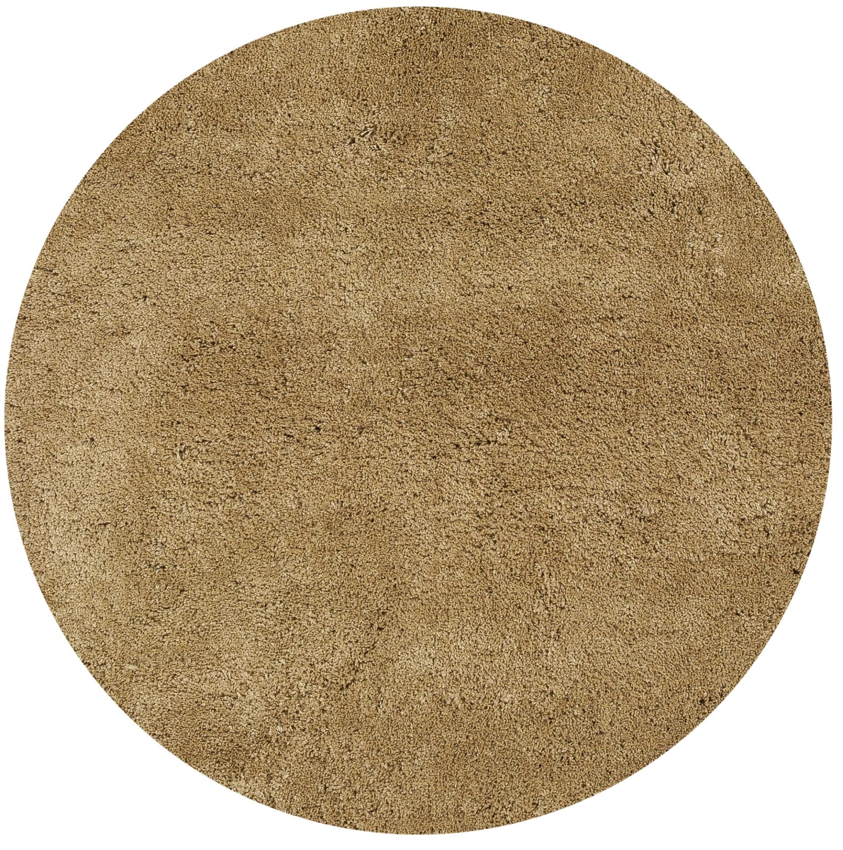 352634 6 ft. Round Polyester Gold Area Rug