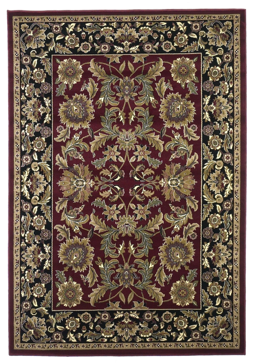 353590 3 ft. 3 in. x 4 ft. 11 in. Polypropylene Red & Black Area Rug