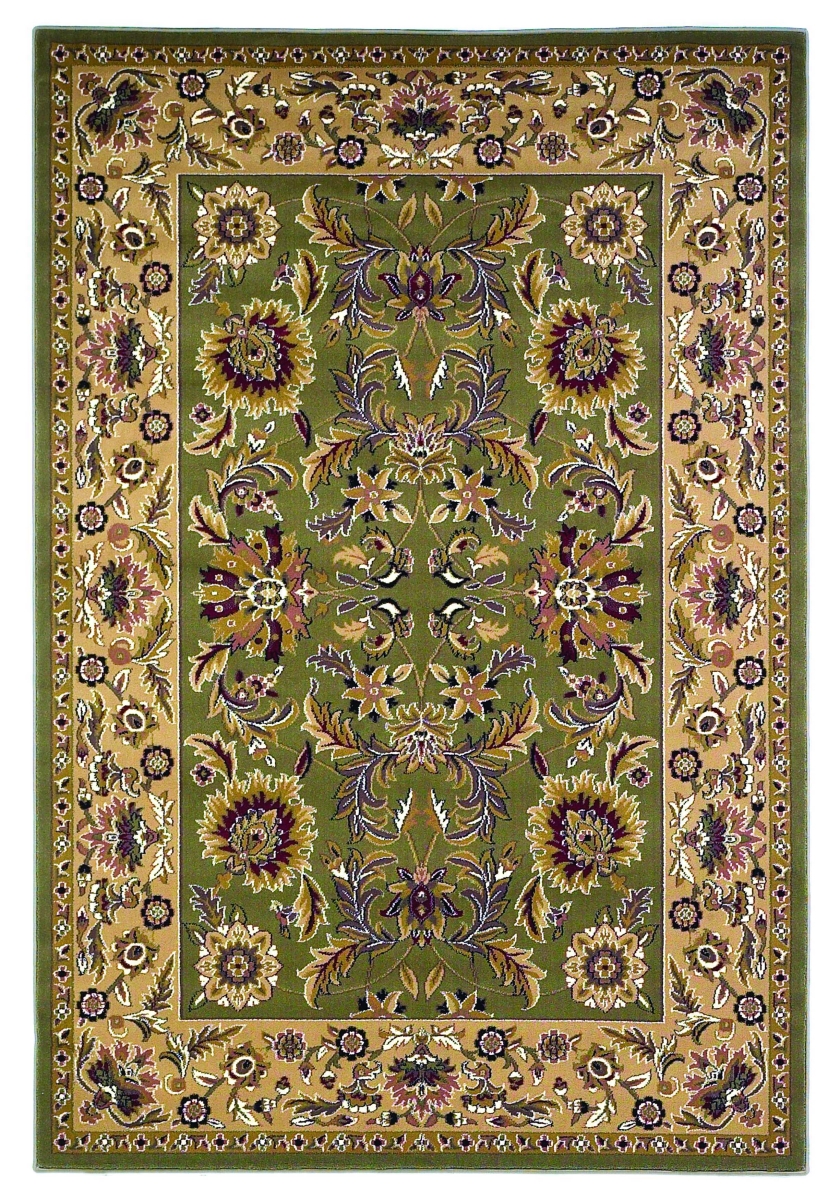 2 ft. 3 in. x 3 ft. 3 in. Polypropylene Green & Taupe Area Rug