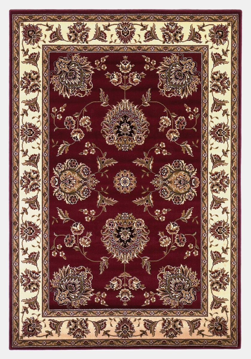 353163 20 x 31 in. Polypropylene Red & Ivory Area Rug