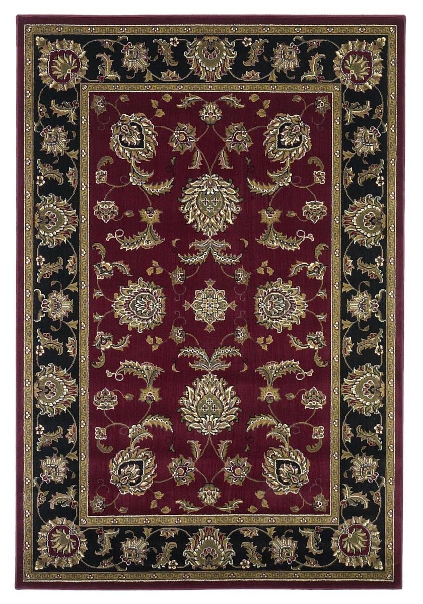 353165 20 x 31 in. Polypropylene Red & Black Area Rug