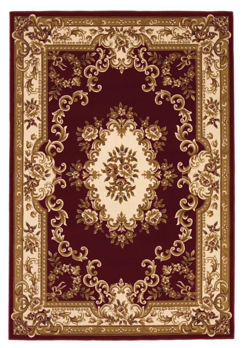 353668 3 ft. 3 in. x 4 ft. 11 in. Polypropylene Red & Ivory Area Rug