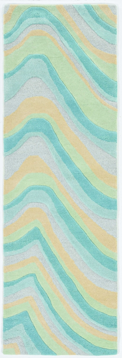 354087 2 ft. 3 in. x 7 ft. 6 in. Runner Wool Ocean Area Rug
