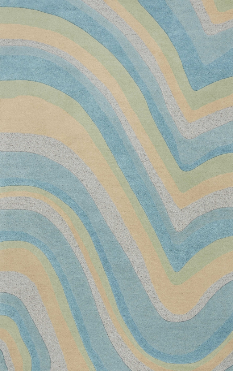 Wool Ocean Area Rug - Ocean - 5 x 8 ft.