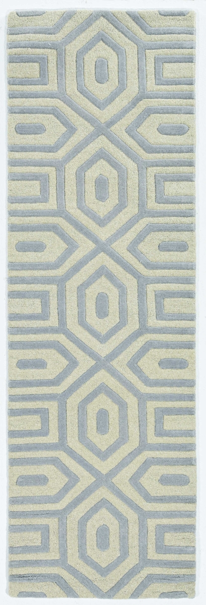 354089 2 ft. 3 in. x 7 ft. 6 in. Runner Wool Grey Area Rug