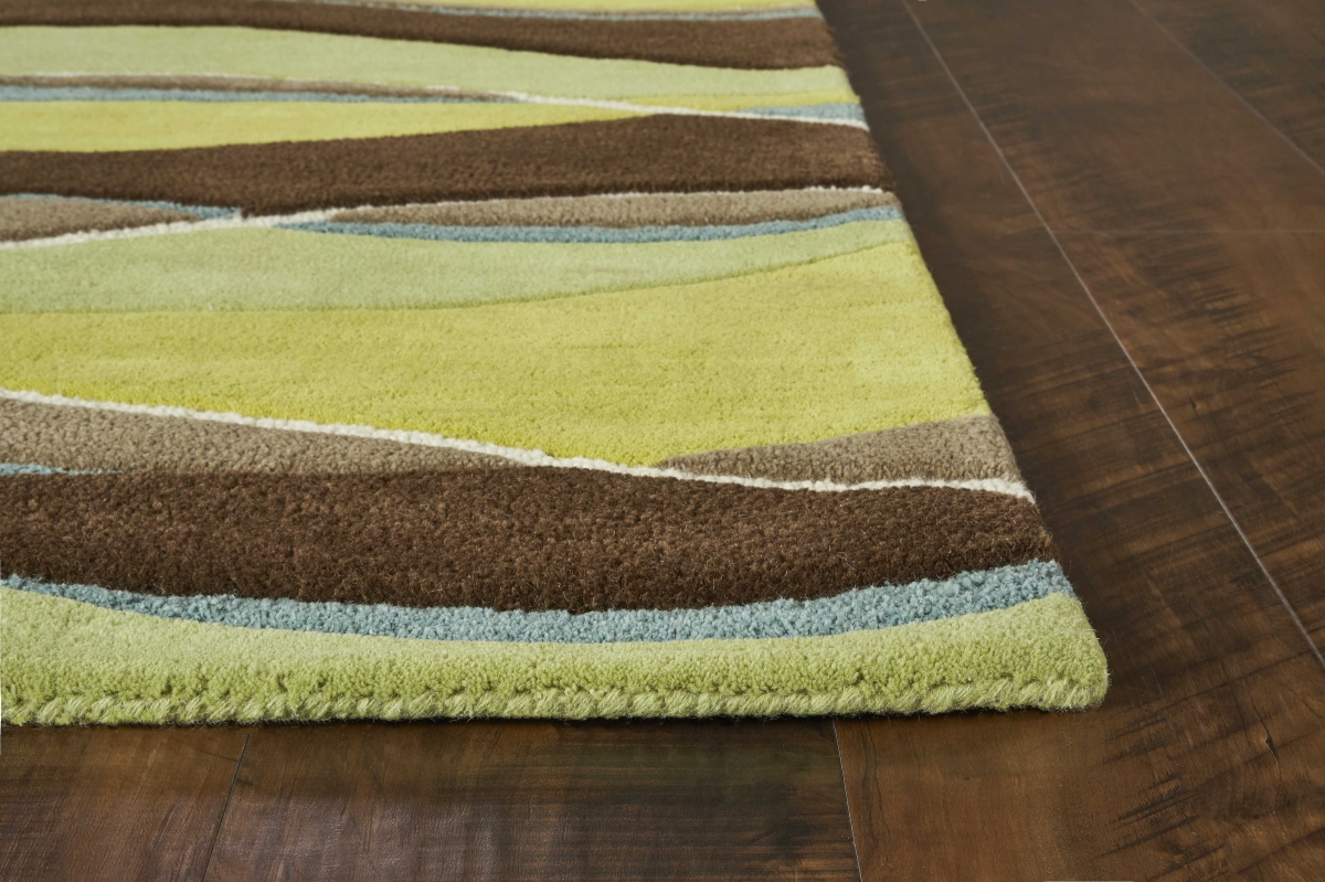 3 ft. 3 in. x 5 ft. 3 in. Wool Lime & Mocha Area Rug