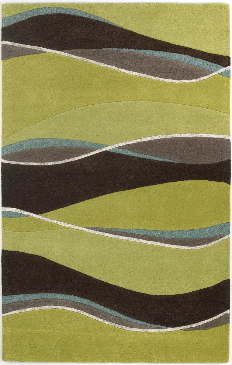 350251 8 ft. x 10 ft. 6 in. Wool Lime & Mocha Area Rug