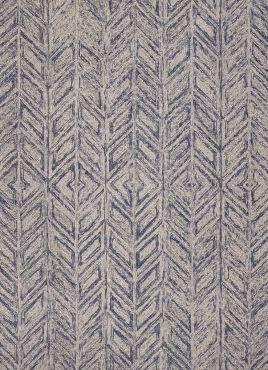 353370 27 x 45 in. Wool Blue Area Rug