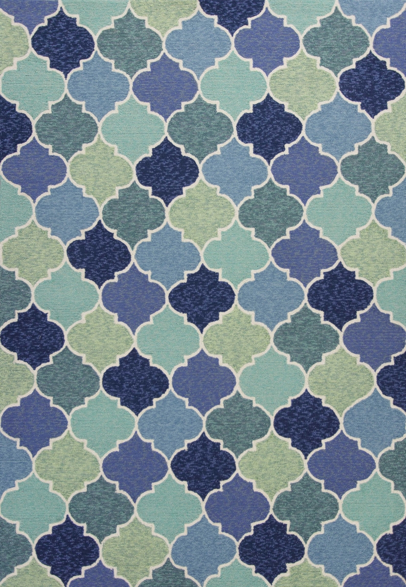 352780 5 x 7 ft. 6 in. UV-Treated Polypropylene Blue Area Rug