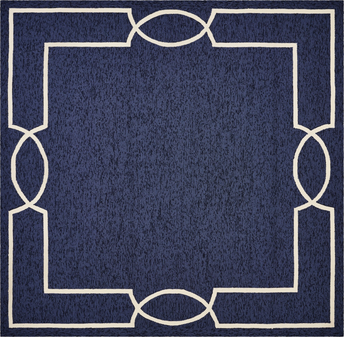 7 ft. Square UV-Treated Polypropylene Ocean Area Rug