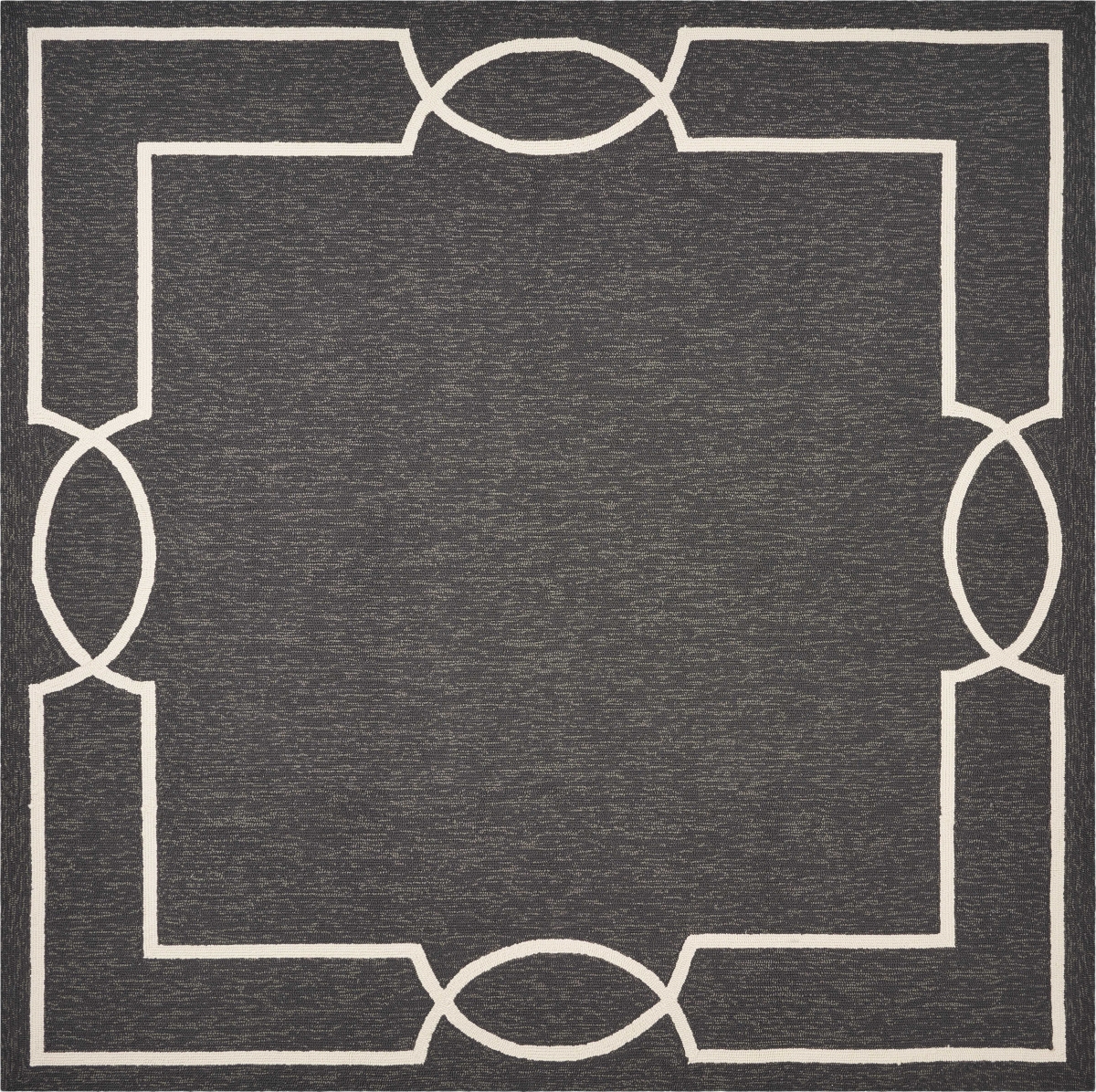7 ft. Square UV-Treated Polypropylene Onyx Area Rug - Onyx - 7 ft.