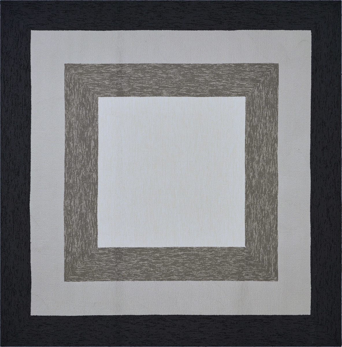 7 ft. Square UV-Treated Polypropylene Charcoal Area Rug - Charcoal - 7 ft.