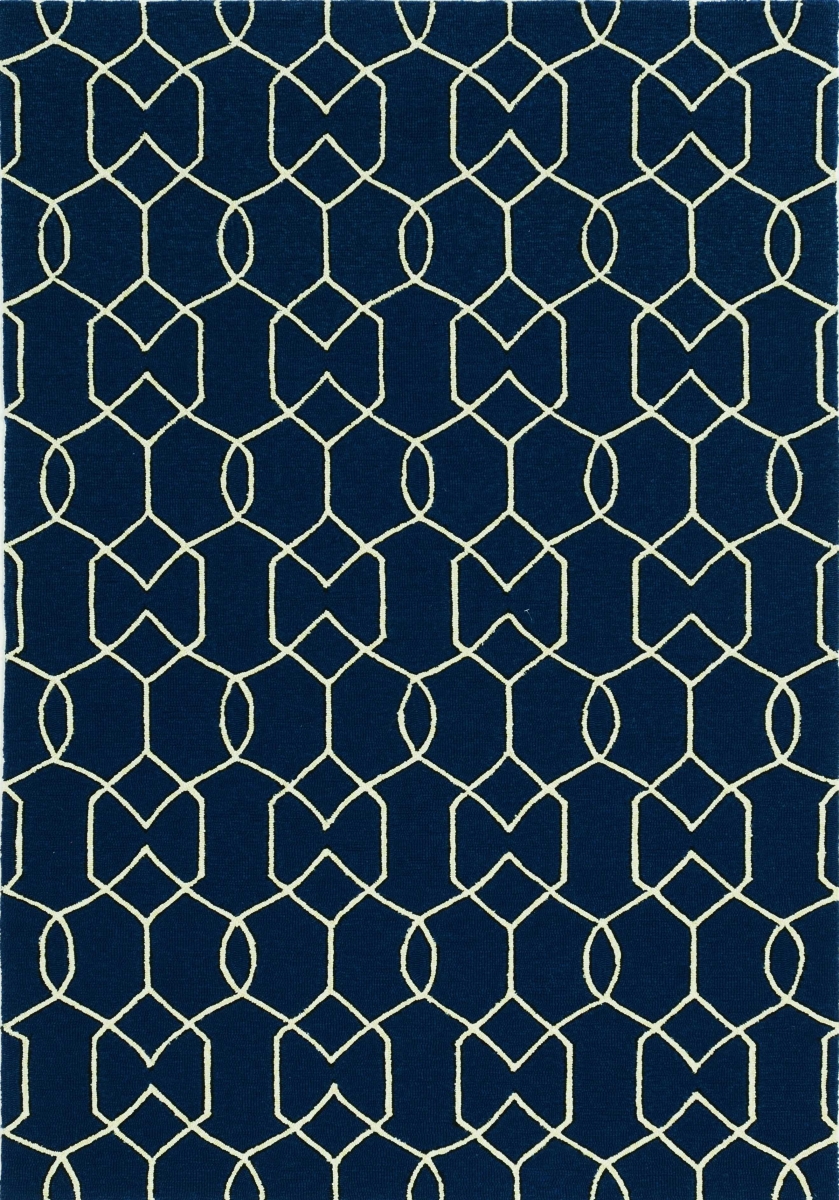 UV-Treated Polypropylene Navy Area Rug - 3 x 5 ft.