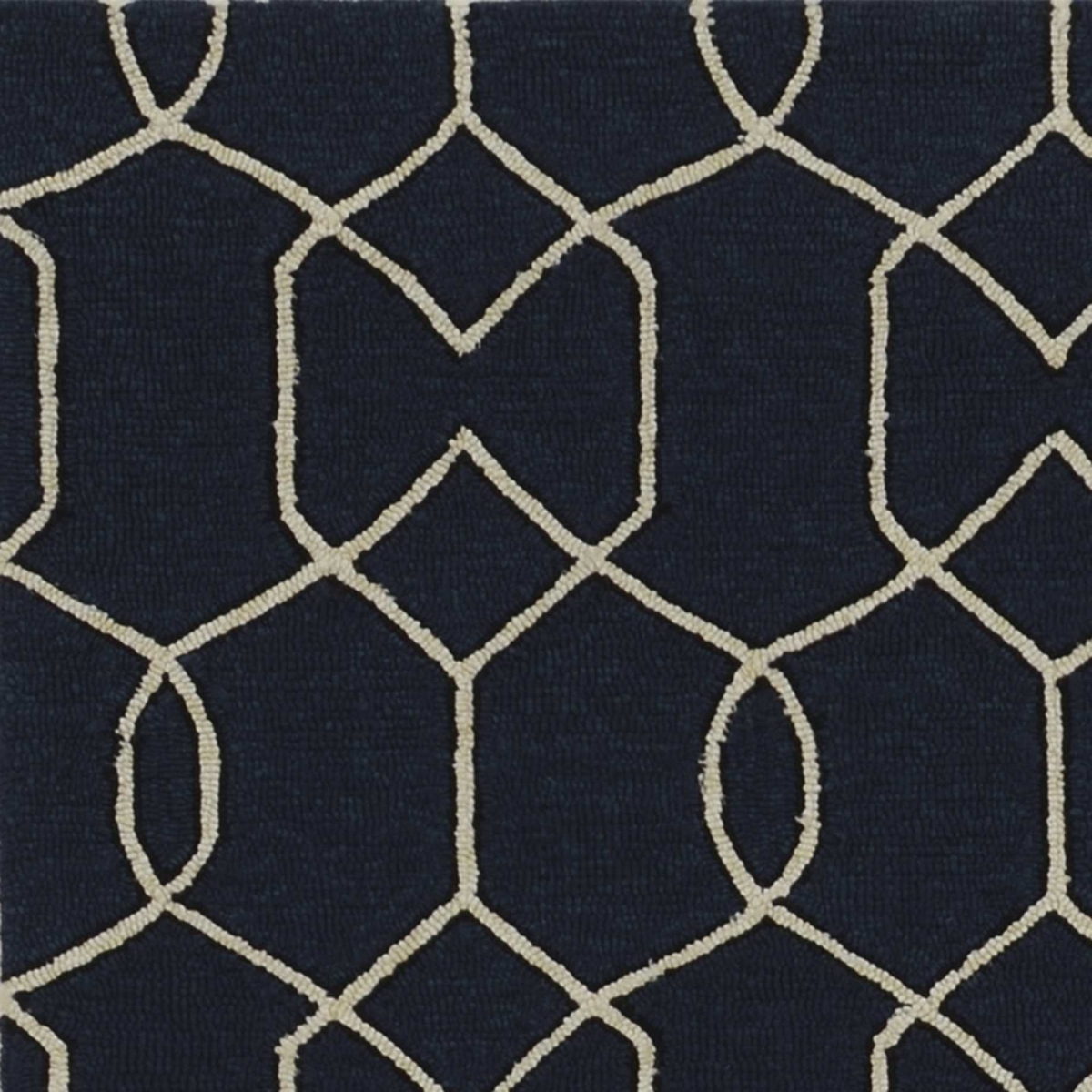 7 ft. Square UV-Treated Polypropylene Navy Area Rug