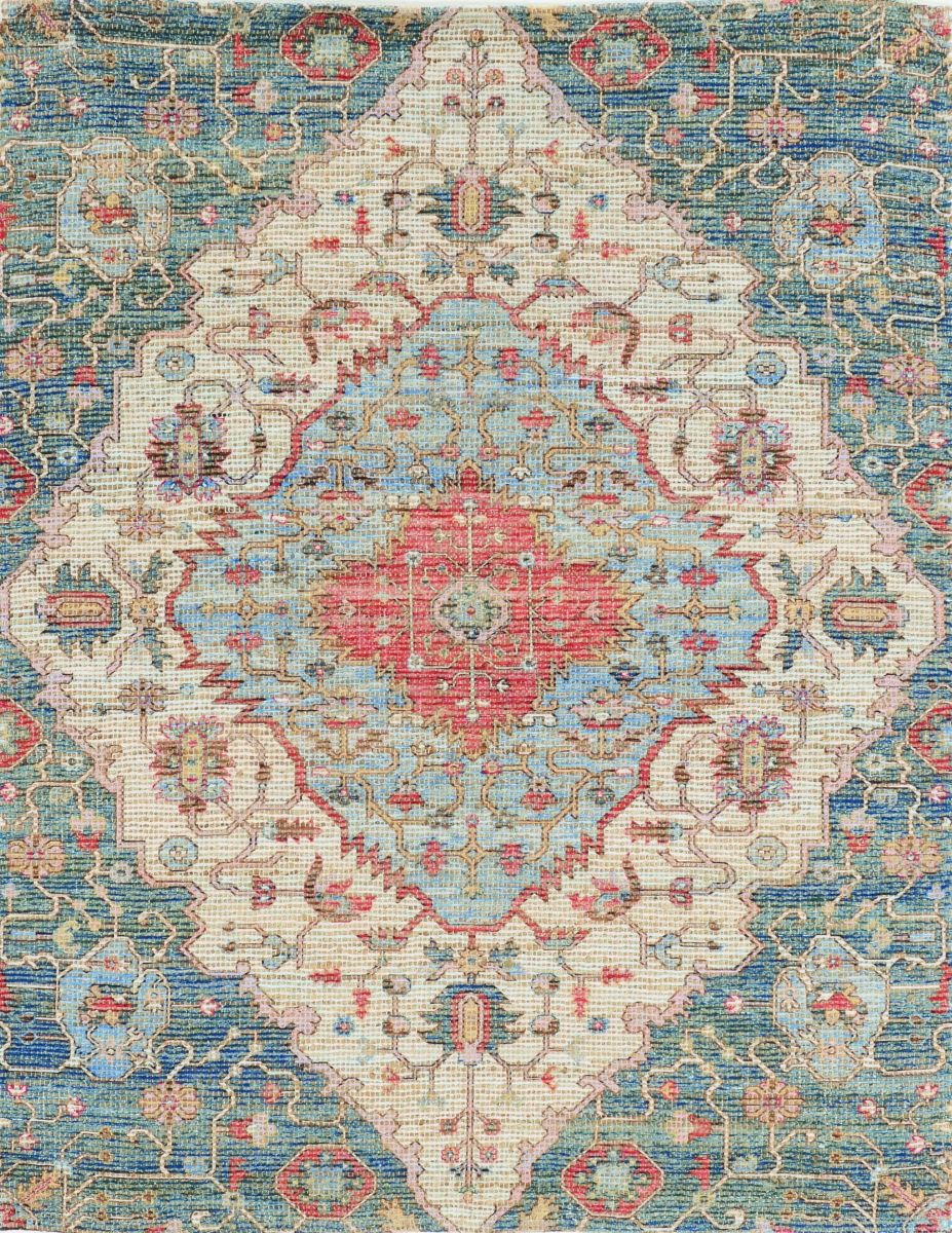 Jute Blue & Red Area Rug - 8 ft. 6 in. x 11 in. 6 in.