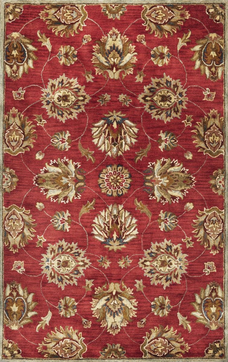 352312 3 ft. 3 in. x 5 ft. 3 in. Wool Red Area Rug