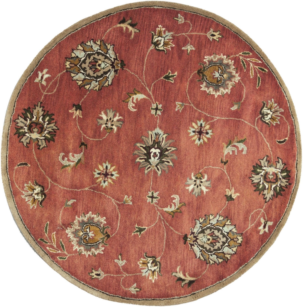 5 ft. 6 in. Round Wool Sienna Area Rug