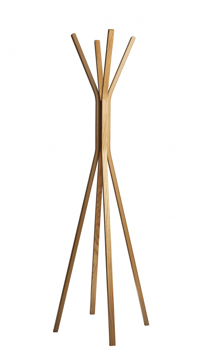 Natural Coat Rack, 16.5 x 16.5 x 68.25 in.