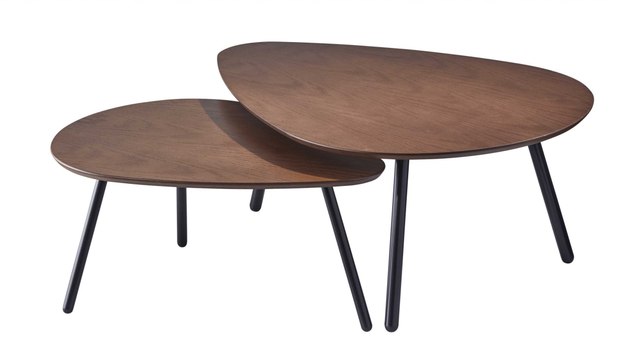 372964 Walnut Nesting Coffee Table, 30.71 x 41.34 x 17 in.