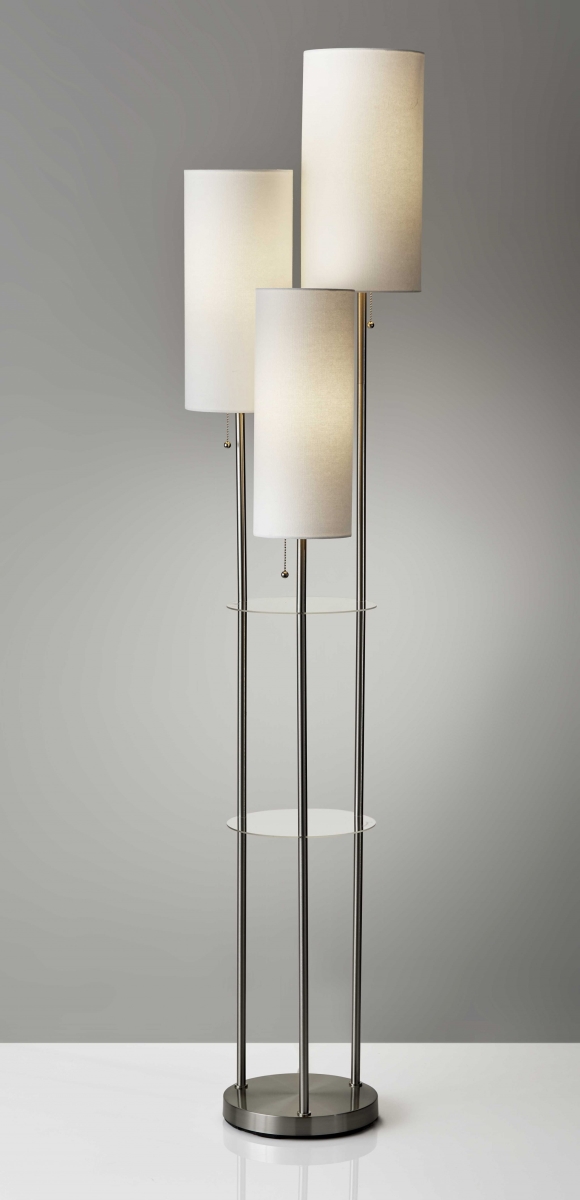 Brushed Steel Shade Floor Lamp, 14 x 14 x 68 in.
