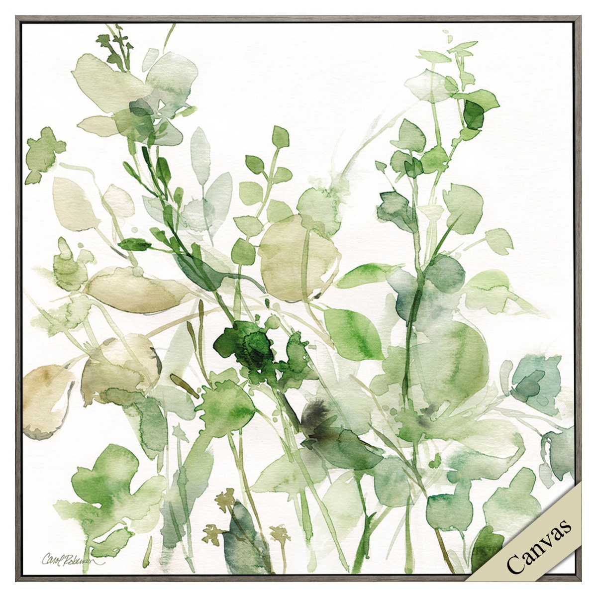 365550 30 x 30 in. Wood Toned Frame Sage Garden II Wall Decor