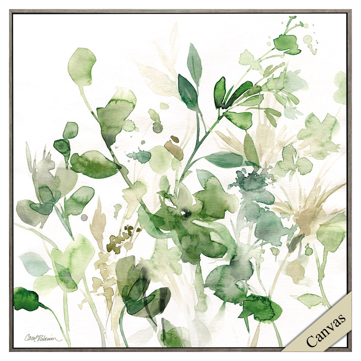 365549 30 x 30 in. Wood Toned Frame Sage Garden I Wall Decor