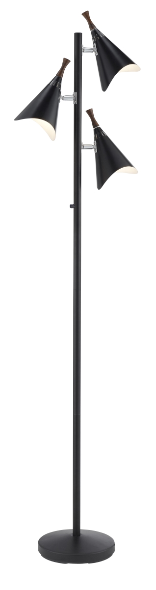 Black Metal Tree Lamp, 17.5 x 10 x 68 in.