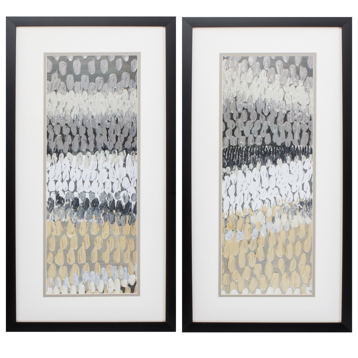 365393 13 x 25 in. Silver Frame Raindrops Wall Decor, Set of 2