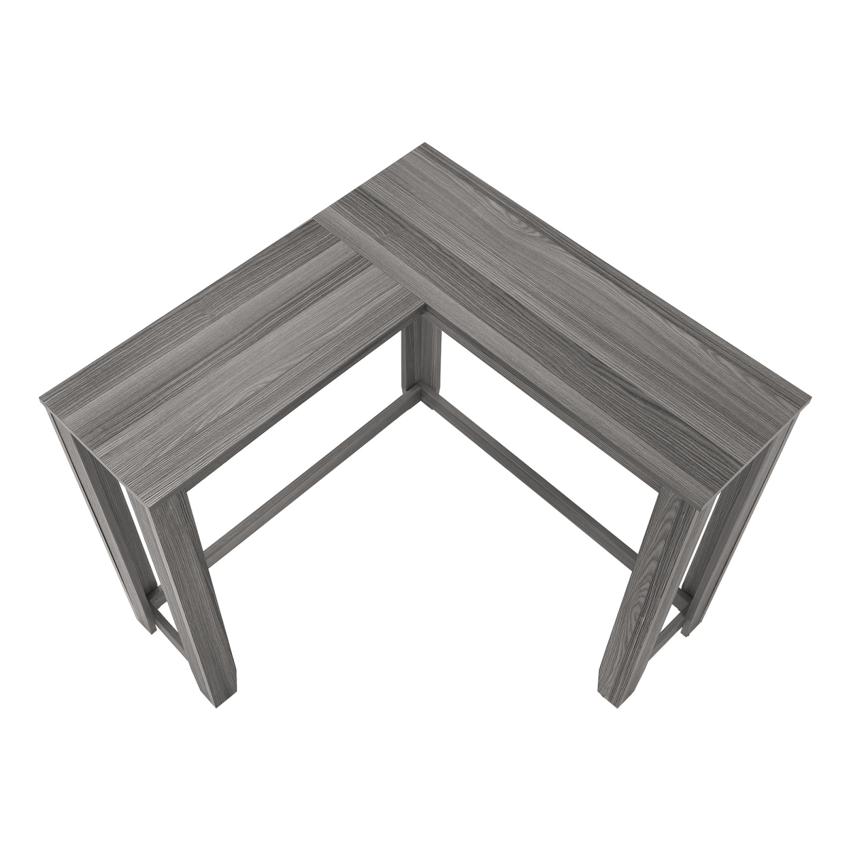 489757 36 in. Gray Wood Corner Frame Console Table