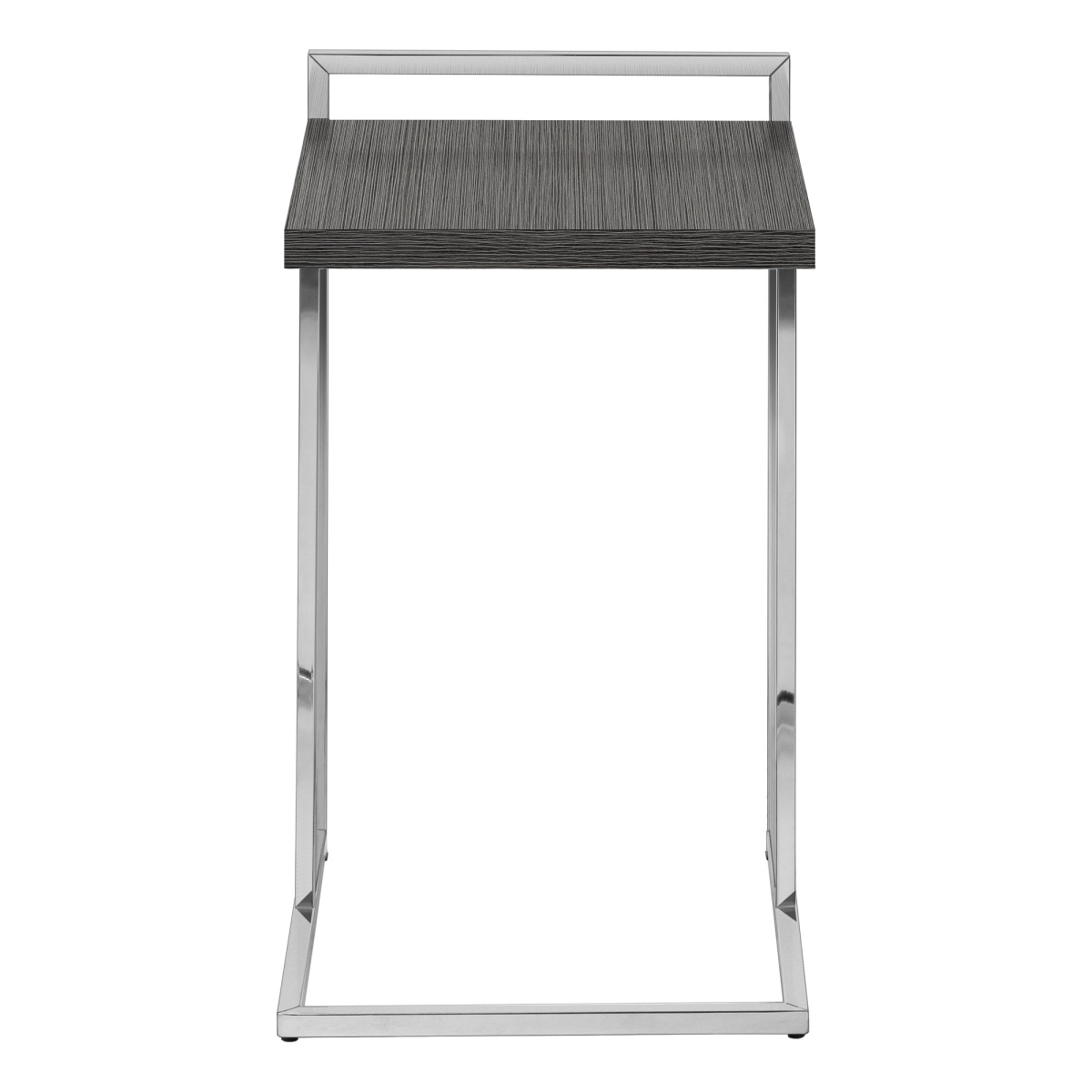 489697 27 in. Dark Gray & Silver Wood & Iron End Table